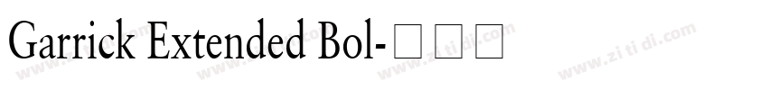 Garrick Extended Bol字体转换 Garrick Extended Bol字体转换